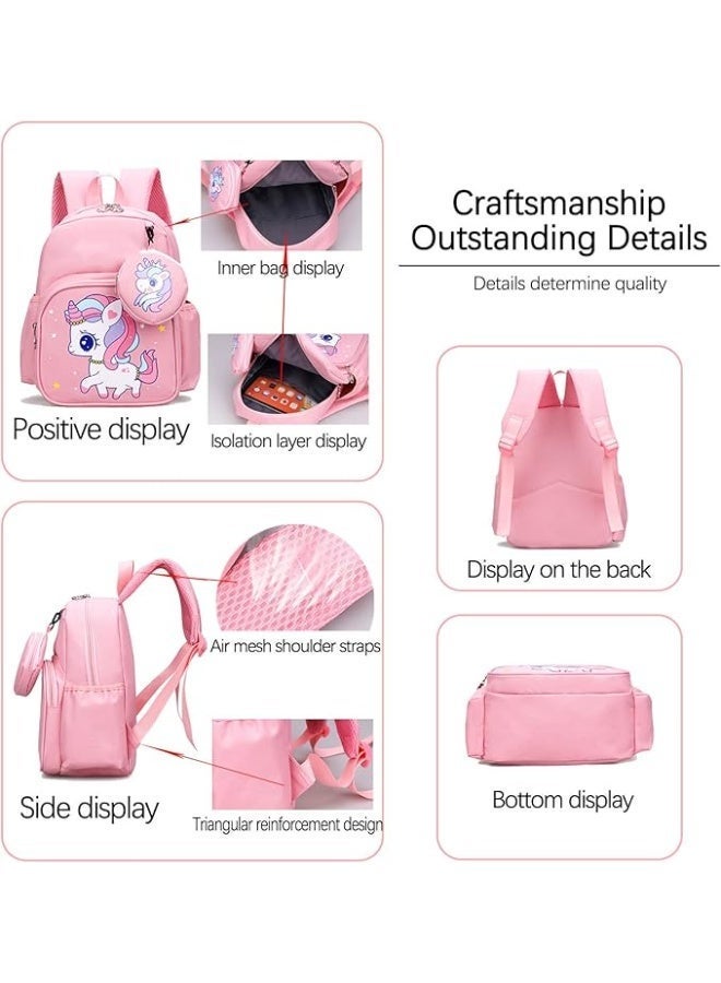 Sylqvxh Toddler Backpack Waterproof Large Capacity- Kids Cute Cartoon Schoolbag Lightweight Bookbags Backpack with Adujustable Strap Small Preschool Daycare Bag with Coin Pocket for Girls Boys - Image 3